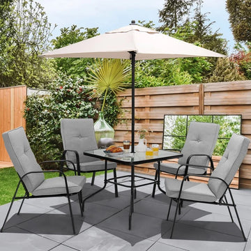 Backyard 6 pieces Patio Dining Set With Umbrella