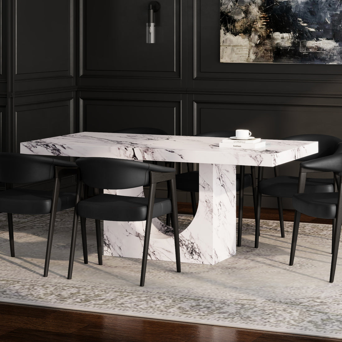 Aurelia Dining Table in Bulgari White