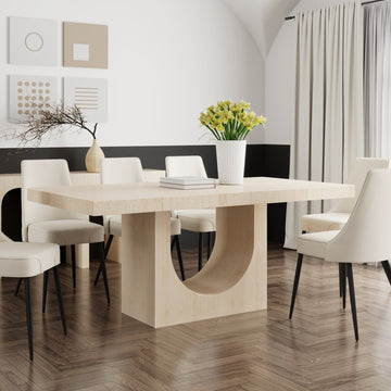 Aurelia Dining Table in Travertine
