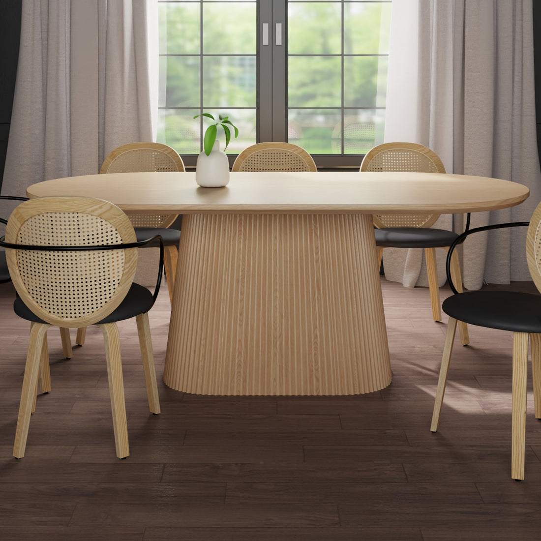Tovas Oval Dining Table In Natural