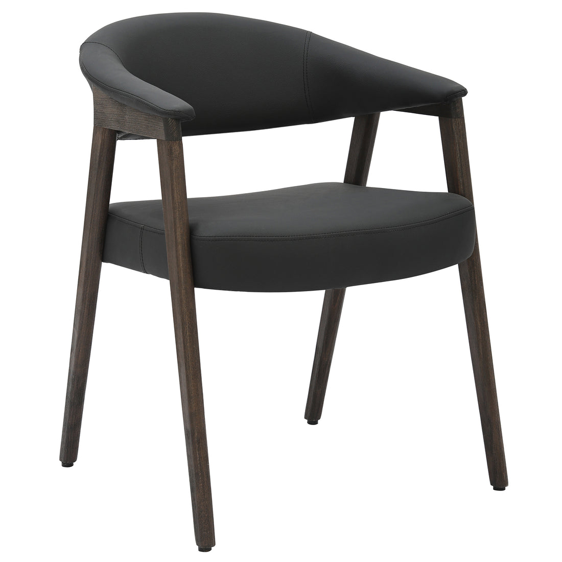 Bexley Dining Chair - Set Of 2 In Black And Dark Walnut