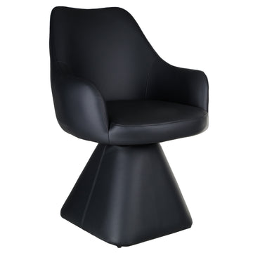 Prese Dining Chair in Black PU Leather