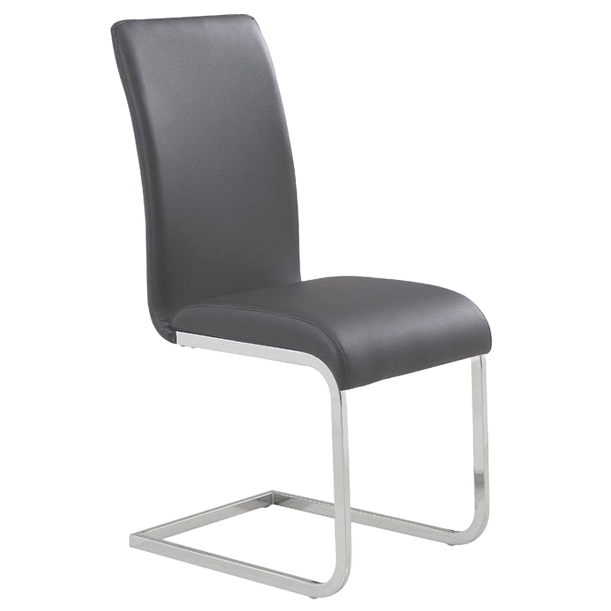 Maxim Dining Chair, set of 2, in Grey and Chrome