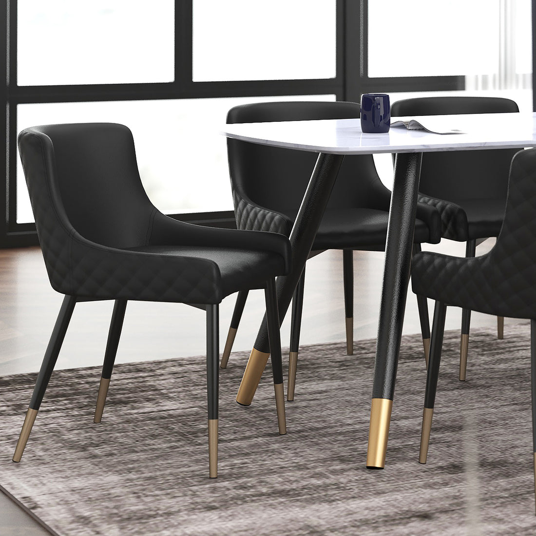 Xander Dining Chair, set of 2, in Black