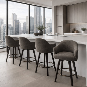 Bar and Stool - Set of 2 in Dark Grey