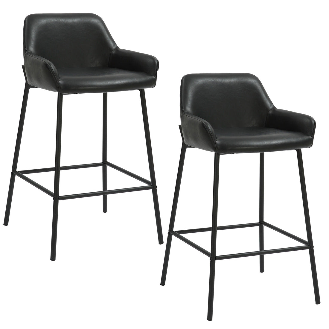 Baily 26" Counter Stool, set of 2, in Black