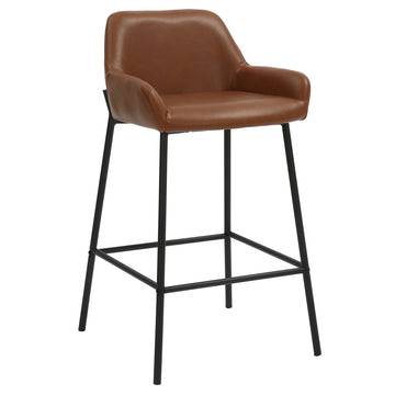 Baily 26" Counter Stool, set of 2, in Saddle and Black