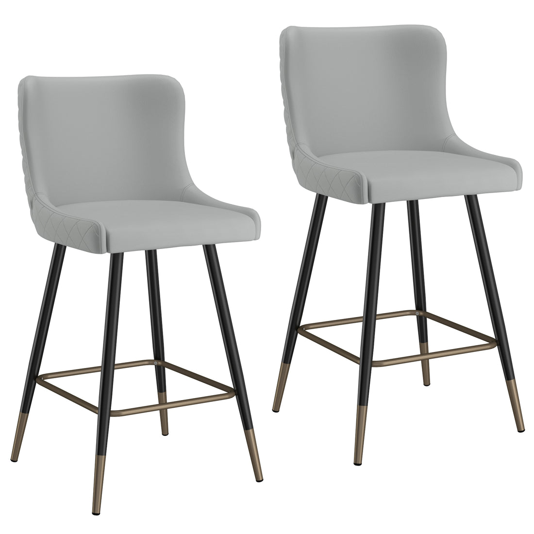 Xander 26" Counter Stool, set of 2, in Light Grey