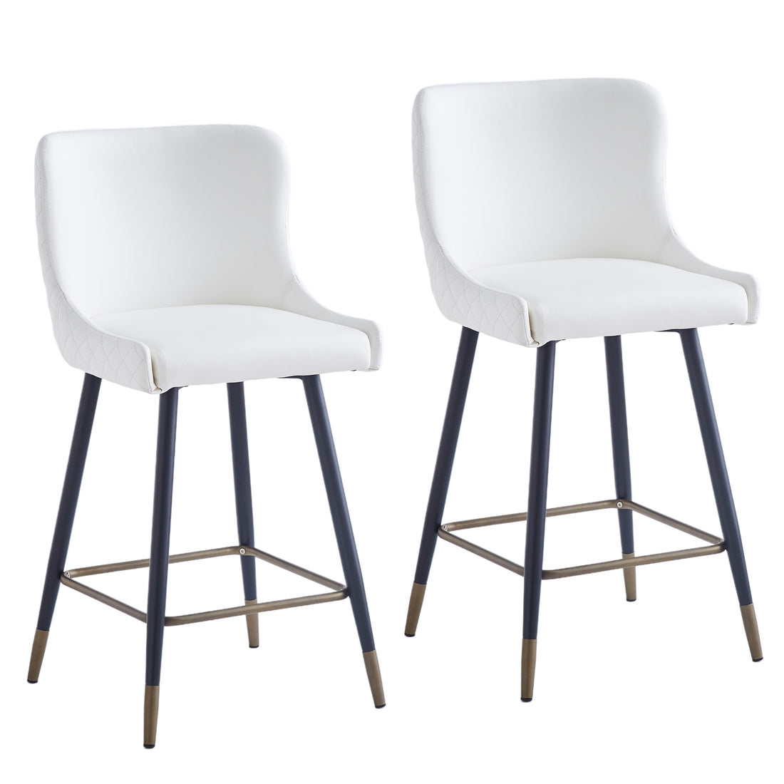 Xander 26" Counter Stool, set of 2, in White