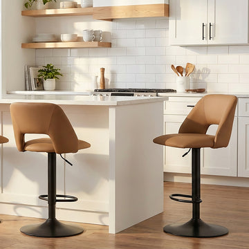 Kitchen Bar Stool - Set of 2 in Brown