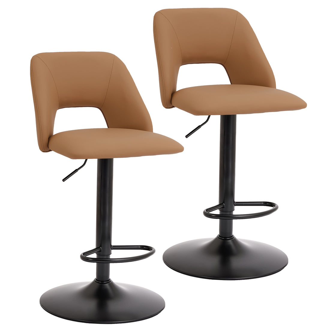 Kitchen Bar Stool - Set of 2 in Brown