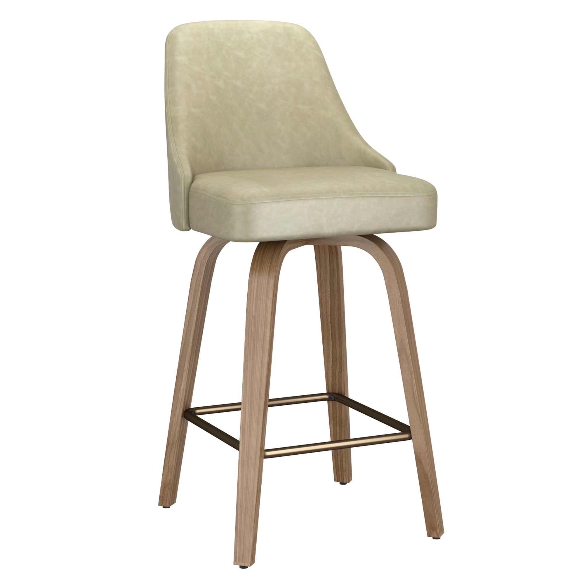 Oakley 26" Counter Stool w/Swivel, Set of 2 in Ivory & Whitewash