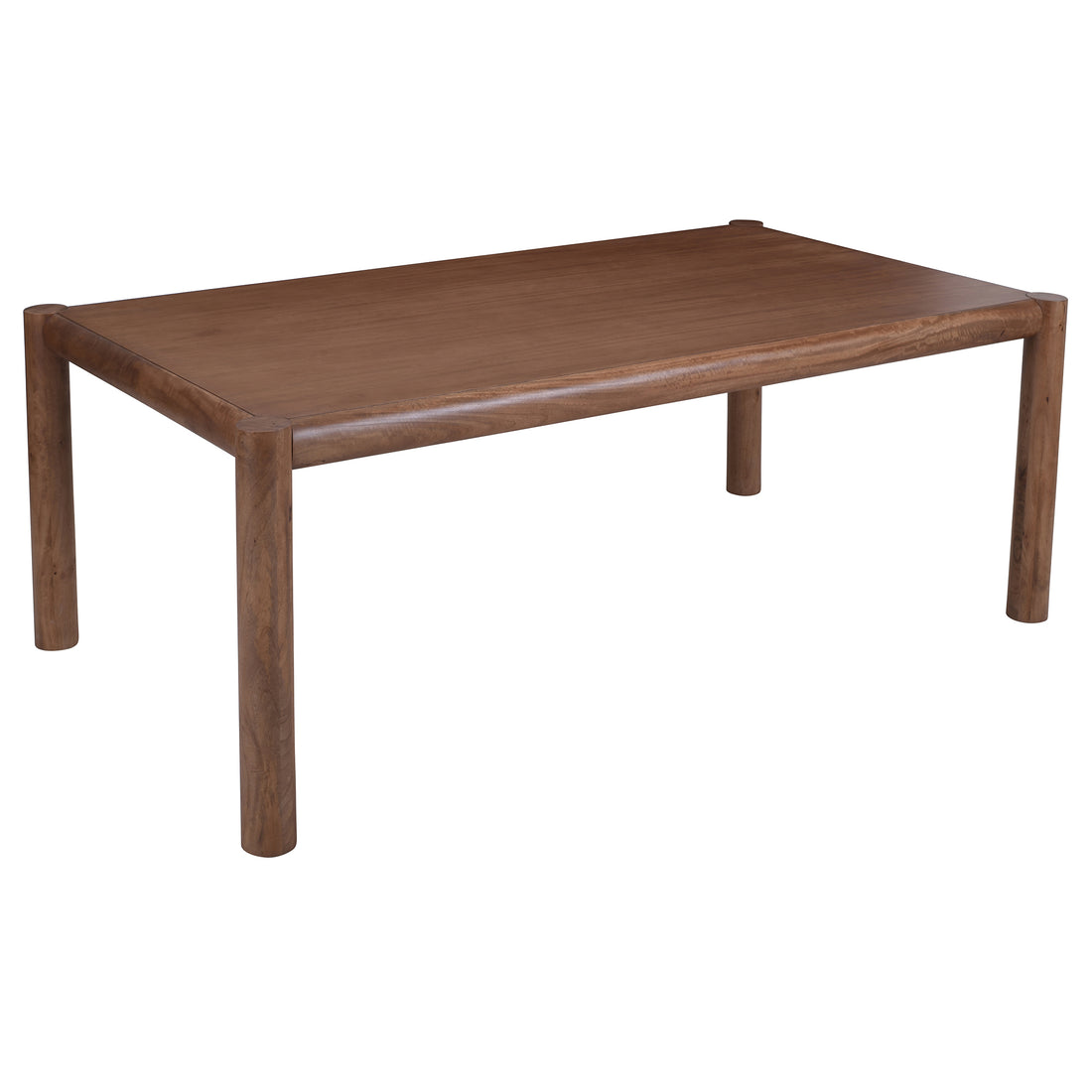 Advik and Brodi 7pc Dining Set - Walnut Table and Charcoal Faux Leather Chairs
