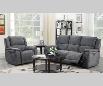 Grey Fabric Power recliner
