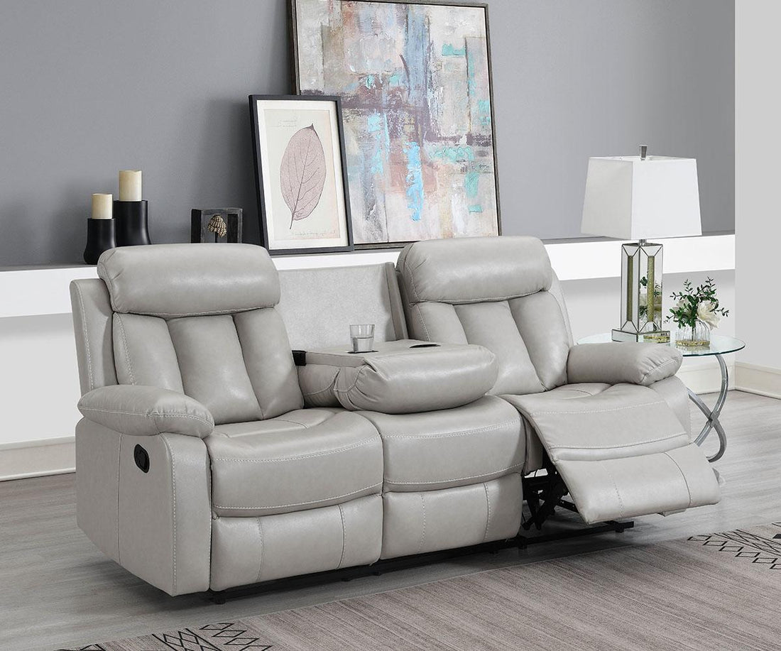 Vegas Recliner Sofa in Beige Leathaire