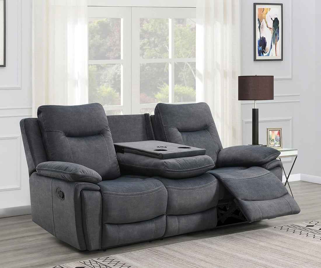 Vienna Recliner in Grey Fabric in Luxury Comfort