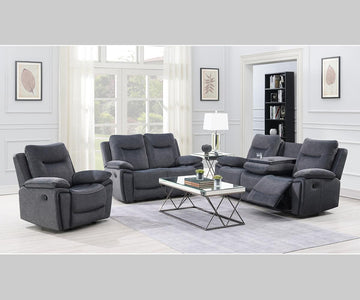 Vienna Recliner in Grey Fabric in Luxury Comfort