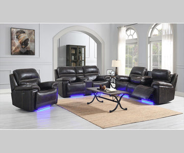 Luxury Brown Power Recliner Sofa Set