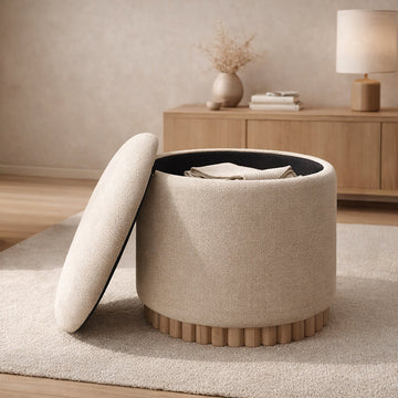 Modern Round storage Ottoman