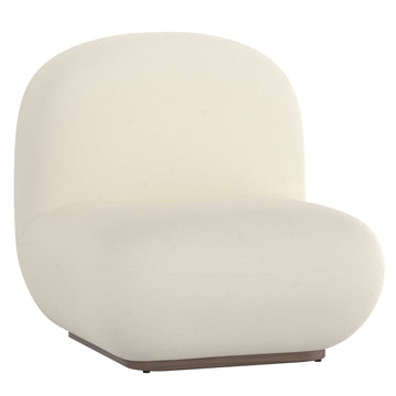 Zilano Accent Chair in Ivory Boucle Fabric