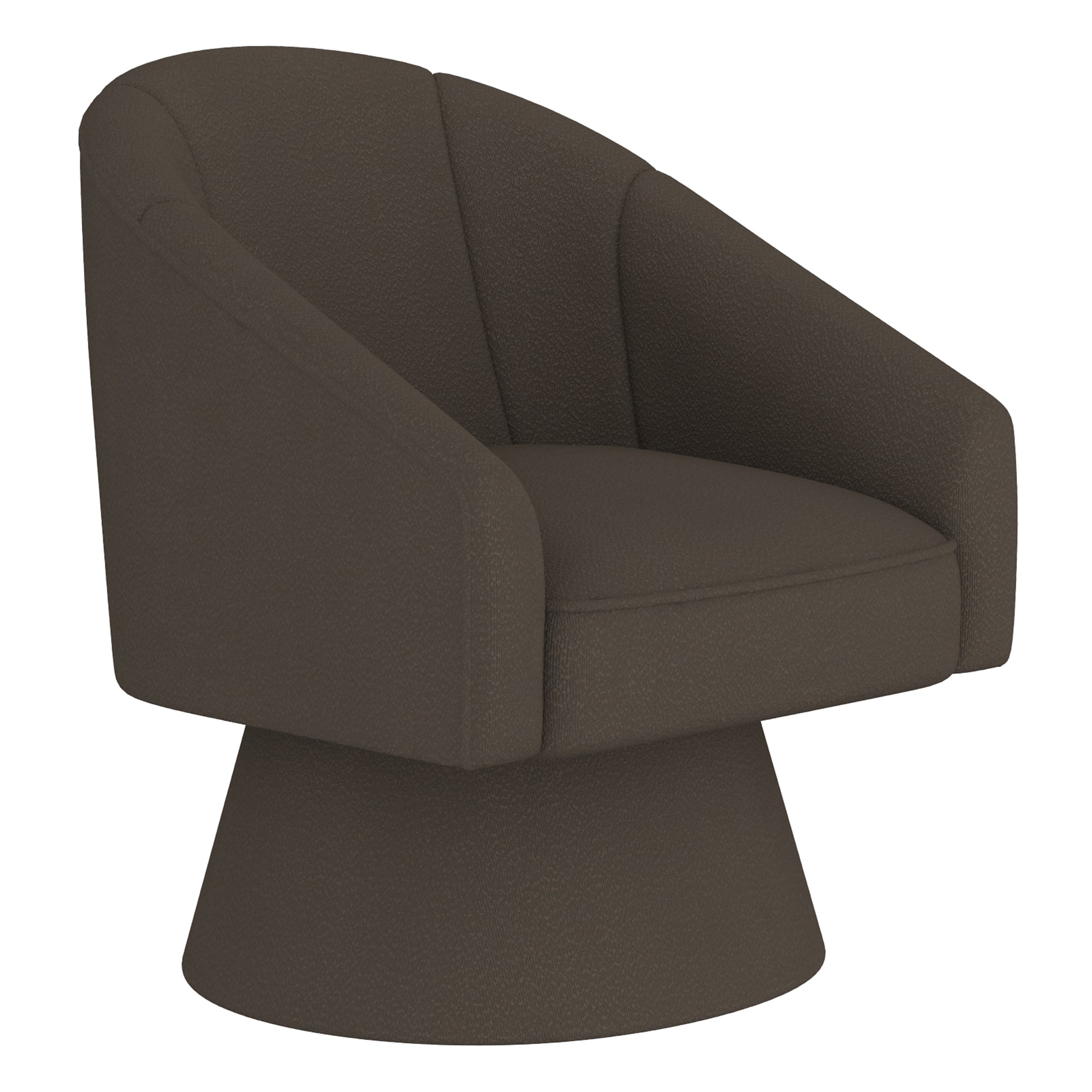 Tilsy Swivel Accent Chair in Charcoal Boucle Fabric