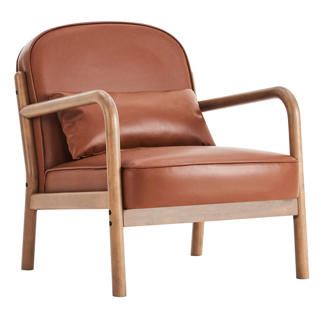 Vintage Cccent Chair in Brown Leather