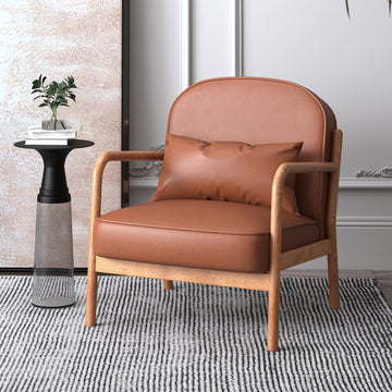 Vintage Cccent Chair in Brown Leather
