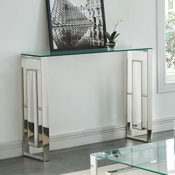 Eros Console Table in Silver