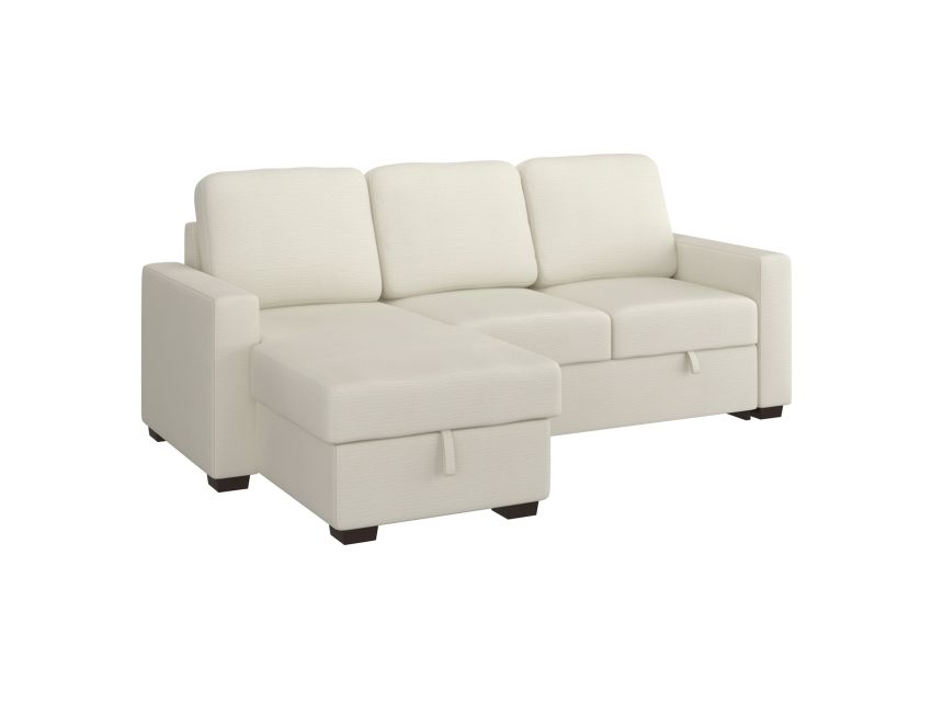 Fonso 93" Sofa Bed & Storage in Beige Performance Fabric