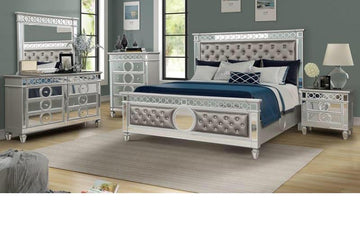 Milan Bedroom Set in Silver Grey Finish