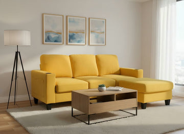 The Beach Sectional Sofa in Yellow Color