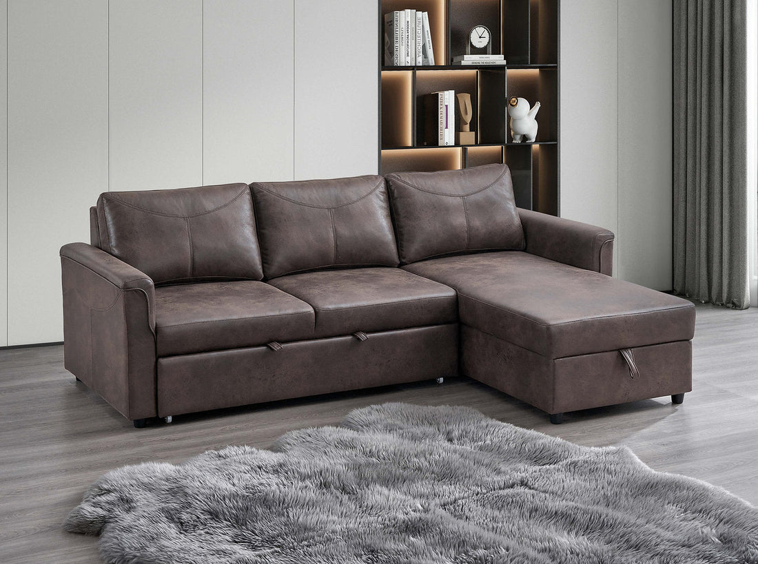 Brown Leather Sofa Bed