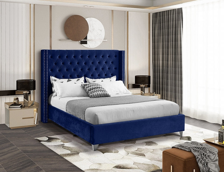 Chloe Platform Bed in Premium Velvet: Choose From 3 Size Options at Checkout