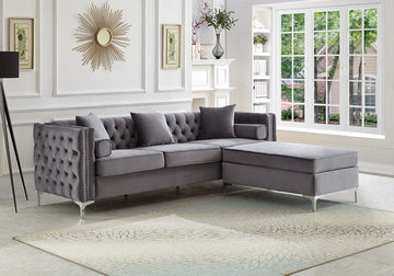 Velvet Reversible Sectional