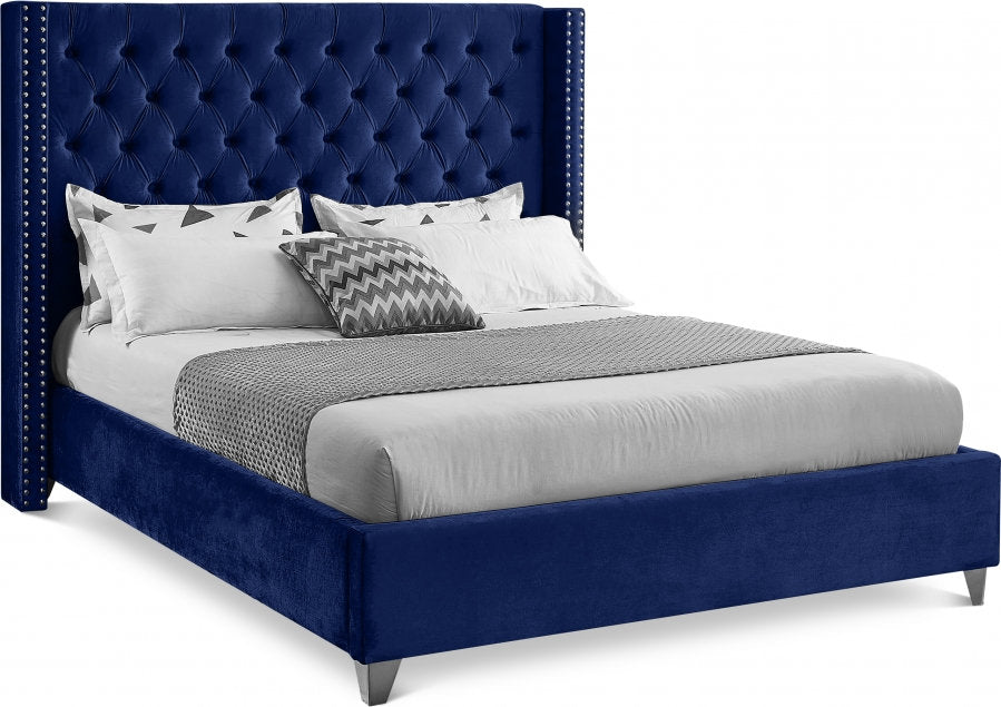 Chloe Platform Bed in Premium Velvet: Choose From 3 Size Options at Checkout