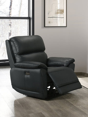 Black Leather Recliner Chair