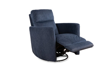 Blue Fabric Recliner Chair